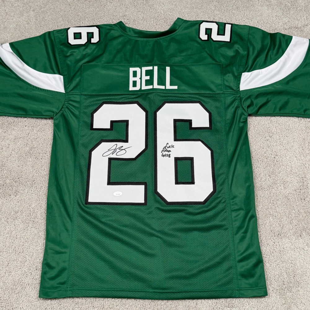Le'Veon Bell Signed New York Jets Jersey XL JSA Certified Unique Inscription - Picture 7 of 9